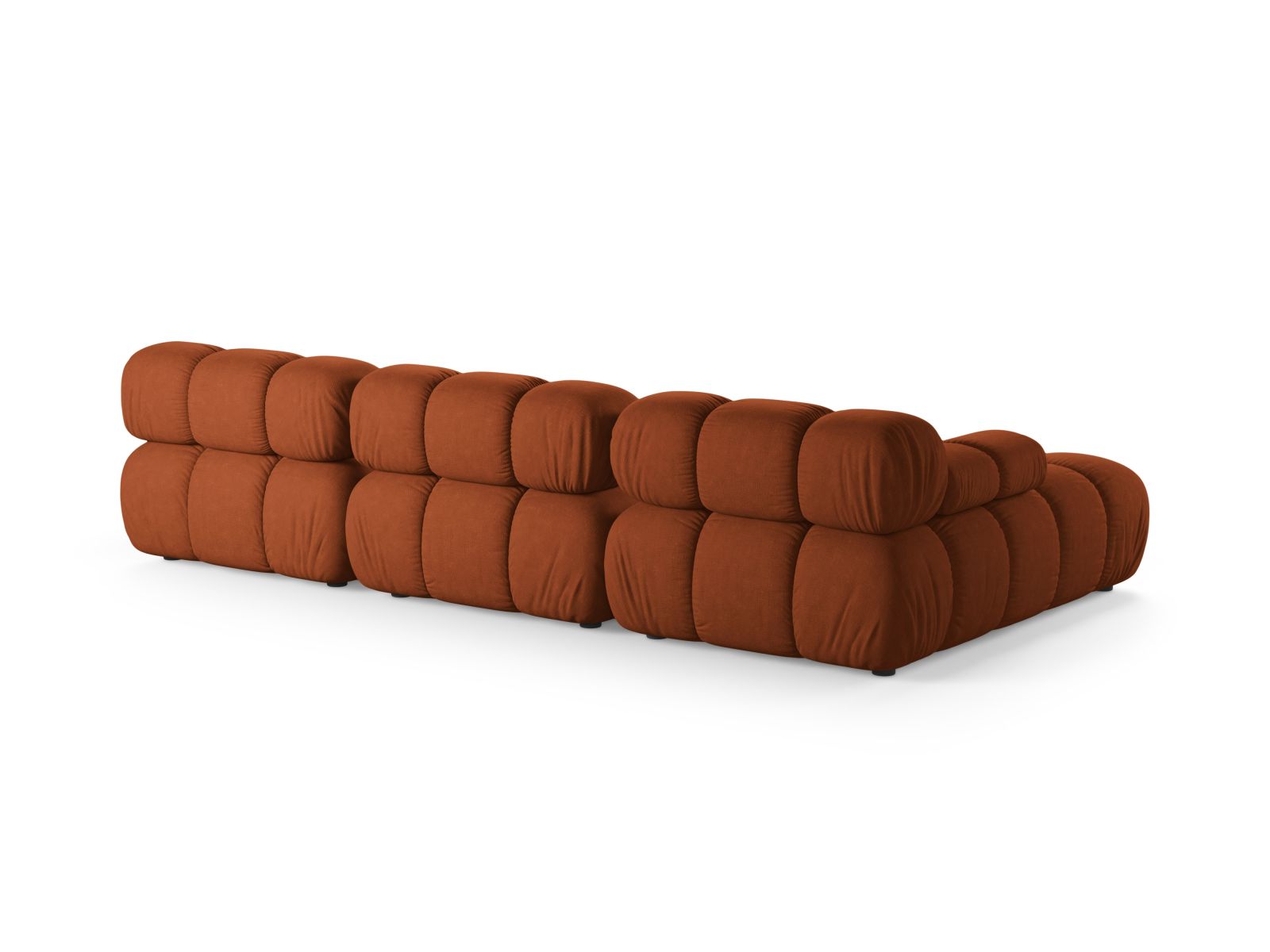 Modulares 4-Sitzer Ecksofa Bellis in Brick-Liberty, ideal für moderne Wohnräume und individuelle Einrichtungslösungen.