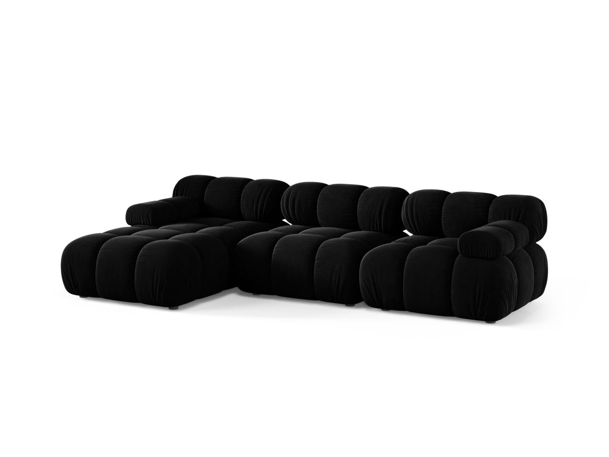 4-Sitzer Modular Ecksofa links Bellis in Black-Venus präsentiert im Onlineshop von KAQTU Design AG. Ecksofa links ist von Micadoni