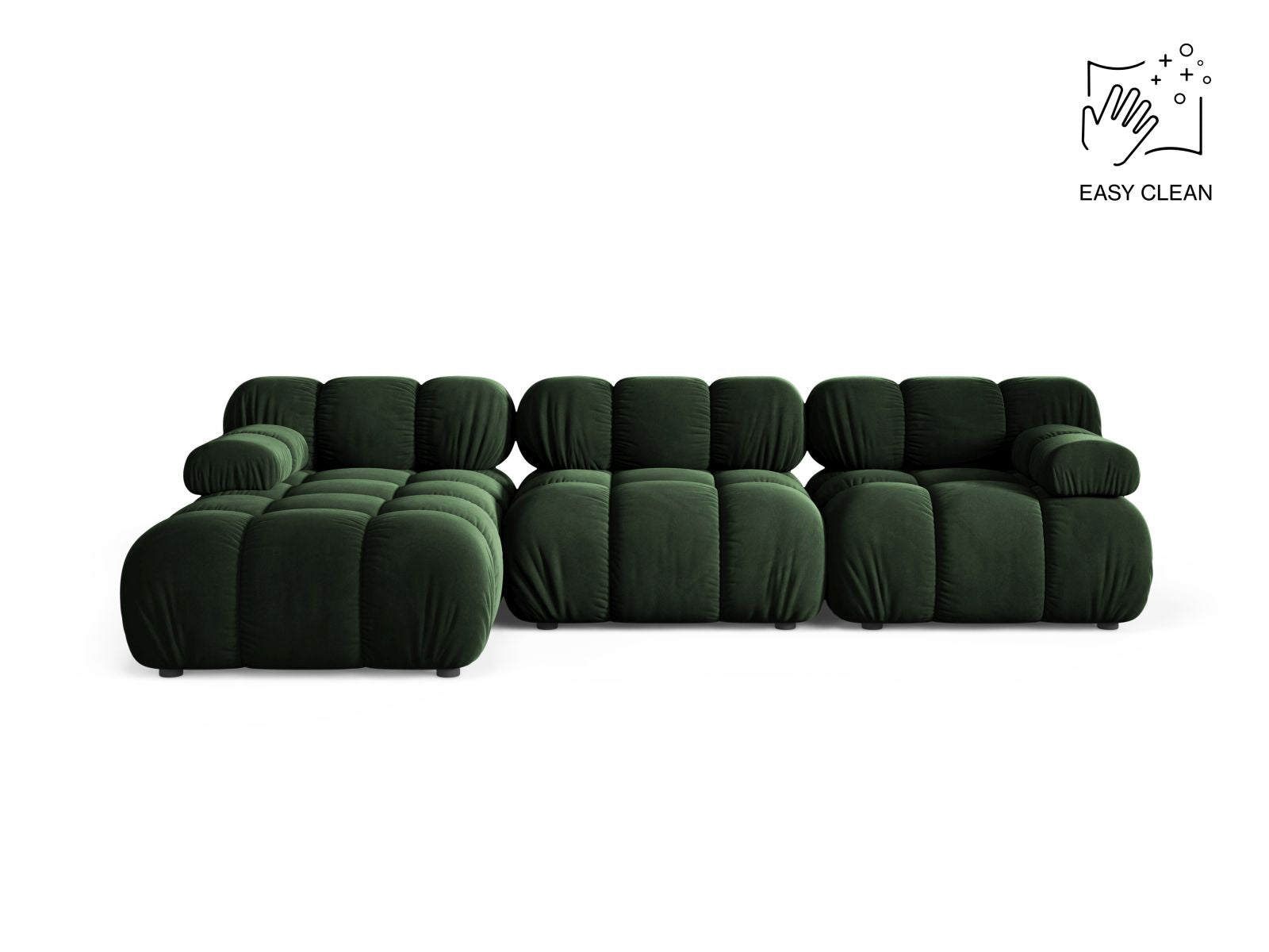 4-Sitzer Modular Ecksofa links Bellis in Bottle Green-Venus präsentiert im Onlineshop von KAQTU Design AG. Ecksofa links ist von Micadoni