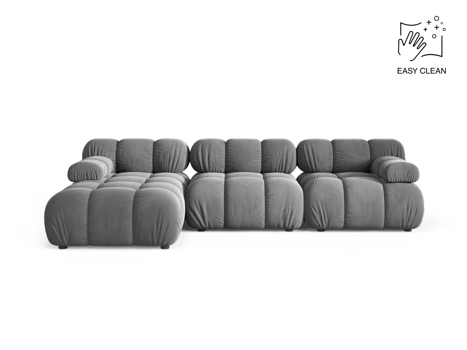 4-Sitzer Modular Ecksofa links Bellis in Light Grey-Venus präsentiert im Onlineshop von KAQTU Design AG. Ecksofa links ist von Micadoni