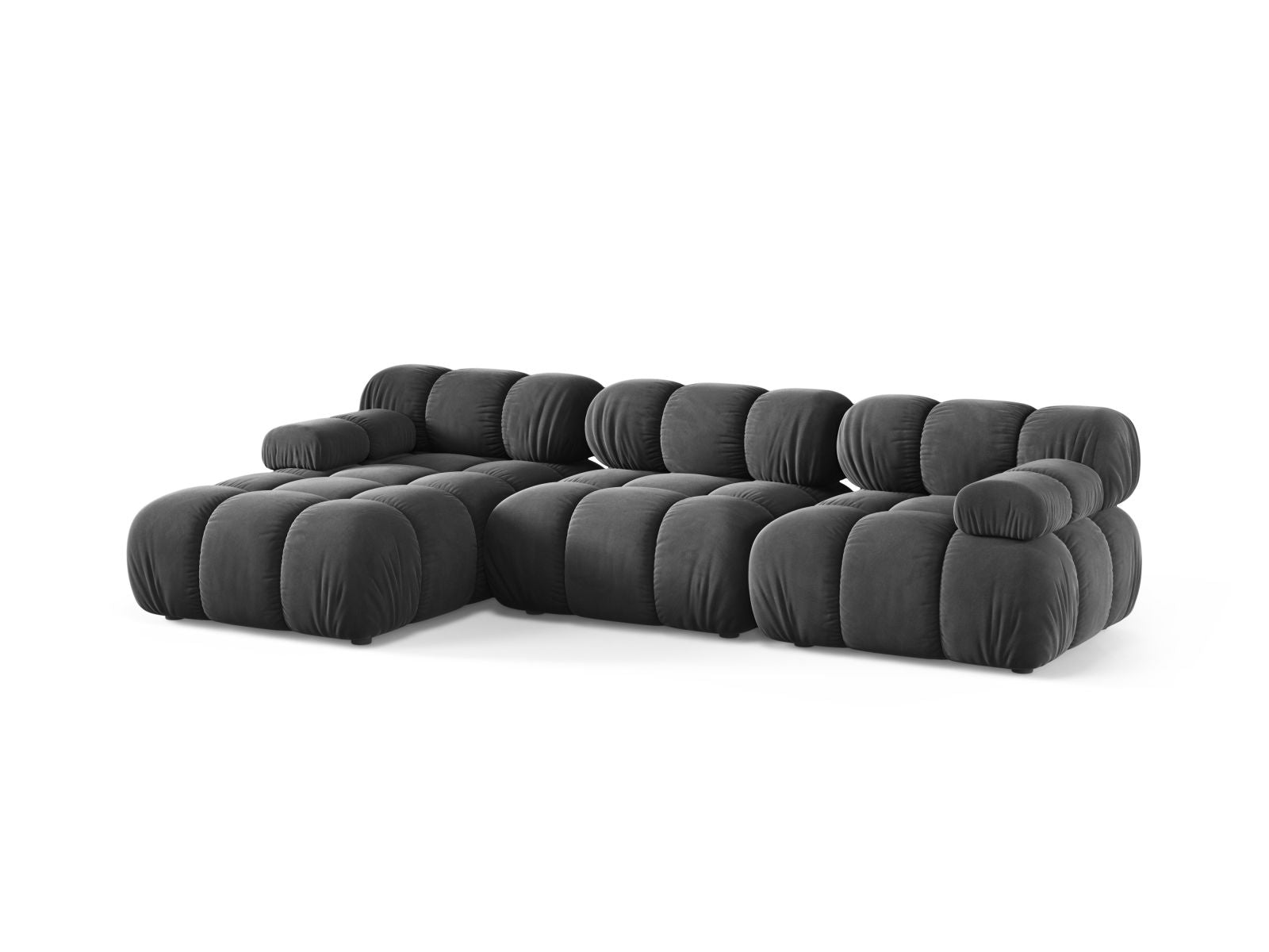 Stylisches 4-Sitzer Ecksofa links Bellis in Grey-Venus, ideal für moderne Wohnräume, präsentiert von Micadoni.