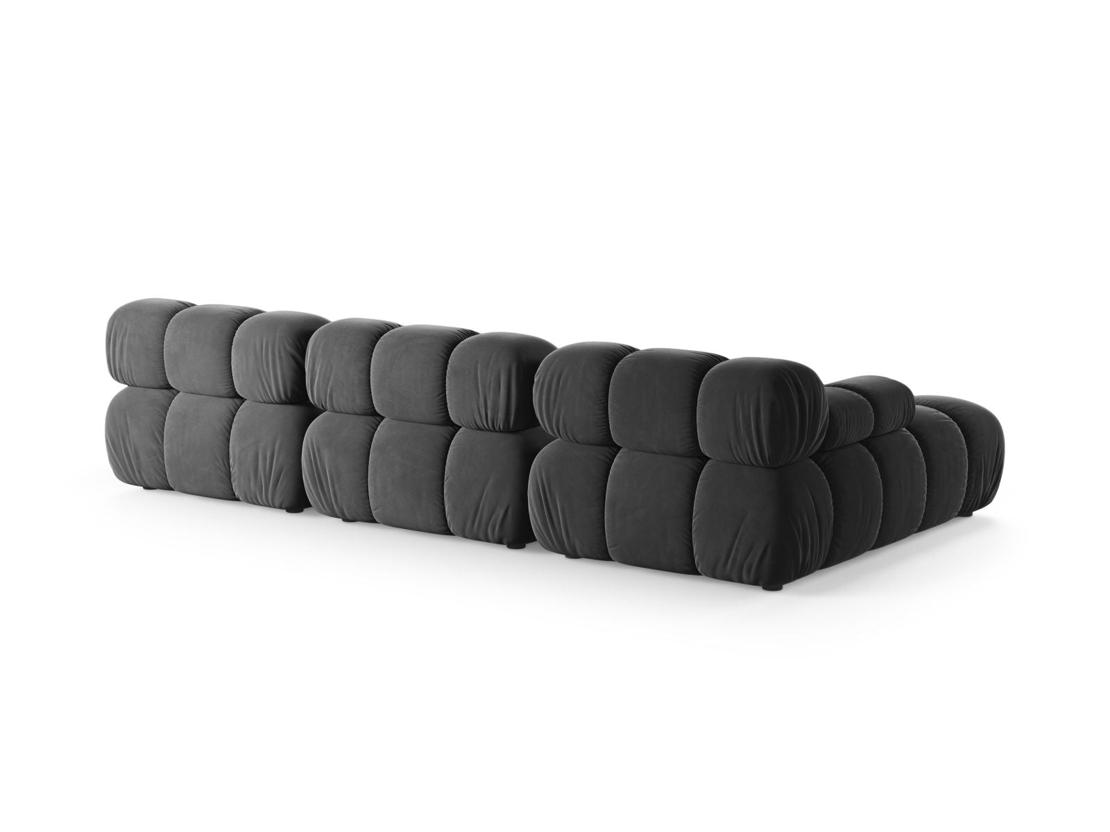 Modulares 4-Sitzer Ecksofa links Bellis in Grey-Venus, ideal für moderne Wohnräume, bietet Komfort und Stil von Micadoni.