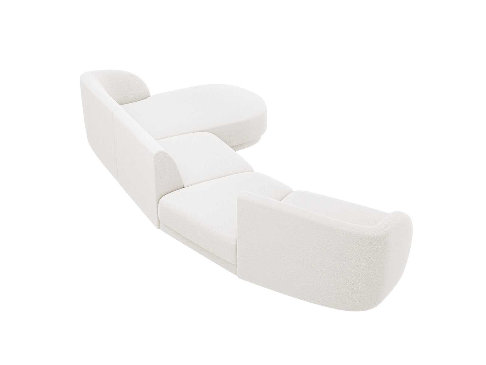 Miley Modulares Sofa rechts 4 Sitzer in White präsentiert im Onlineshop von KAQTU Design AG. L-Sofa rechts ist von Micadoni