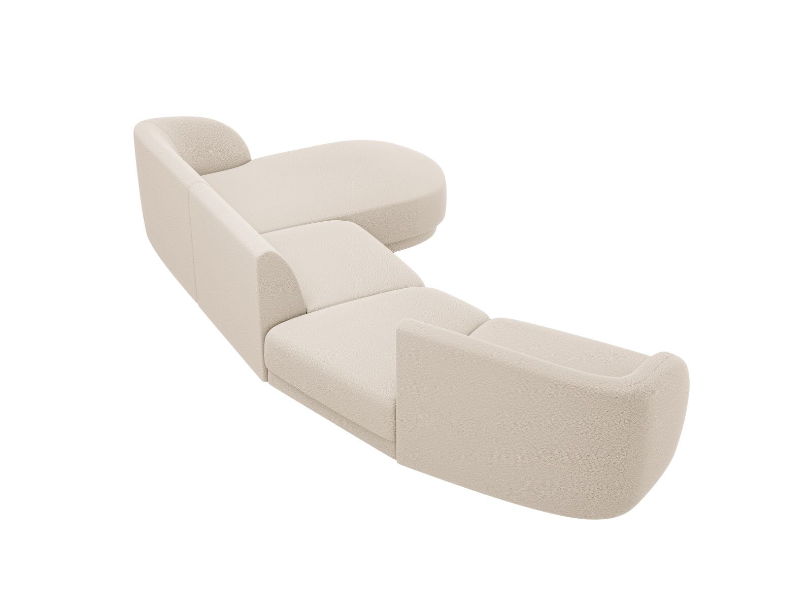 Miley Modulares Sofa rechts 4 Sitzer in Beige präsentiert im Onlineshop von KAQTU Design AG. L-Sofa rechts ist von Micadoni