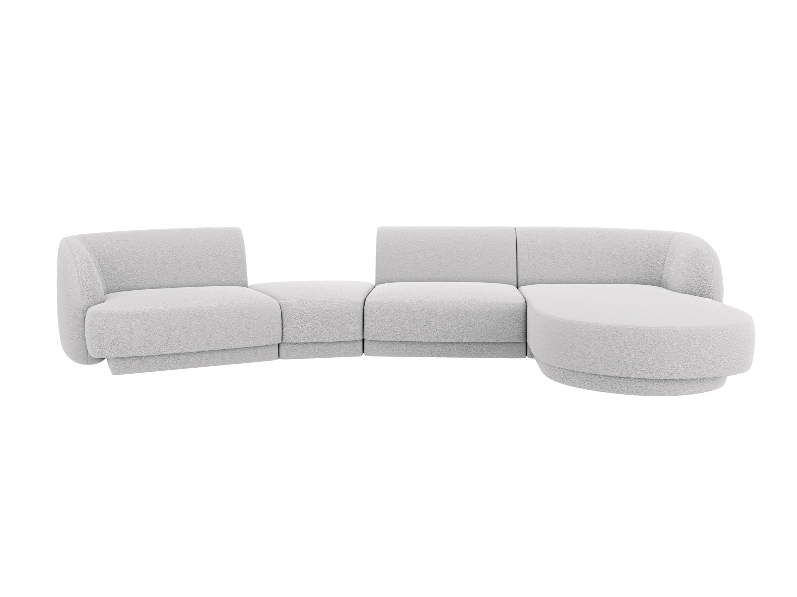 Miley Modulares Sofa rechts 4 Sitzer in Light Grey präsentiert im Onlineshop von KAQTU Design AG. L-Sofa rechts ist von Micadoni