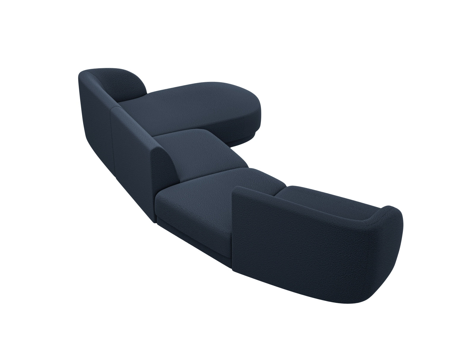 Miley Modulares Sofa rechts 4 Sitzer in Dark Blue präsentiert im Onlineshop von KAQTU Design AG. L-Sofa rechts ist von Micadoni