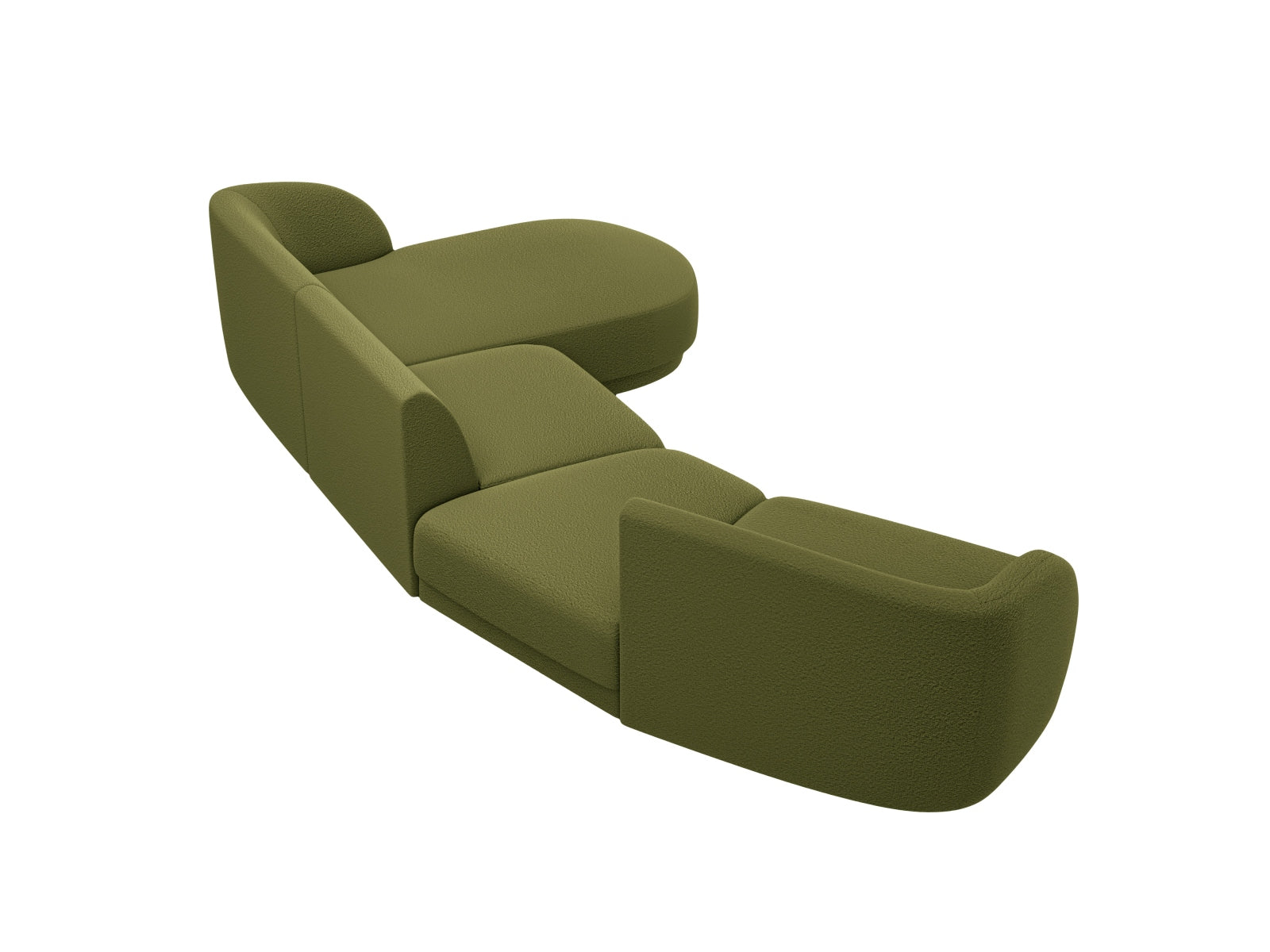 Miley Modulares Sofa rechts 4 Sitzer in Dark Olive Green präsentiert im Onlineshop von KAQTU Design AG. L-Sofa rechts ist von Micadoni