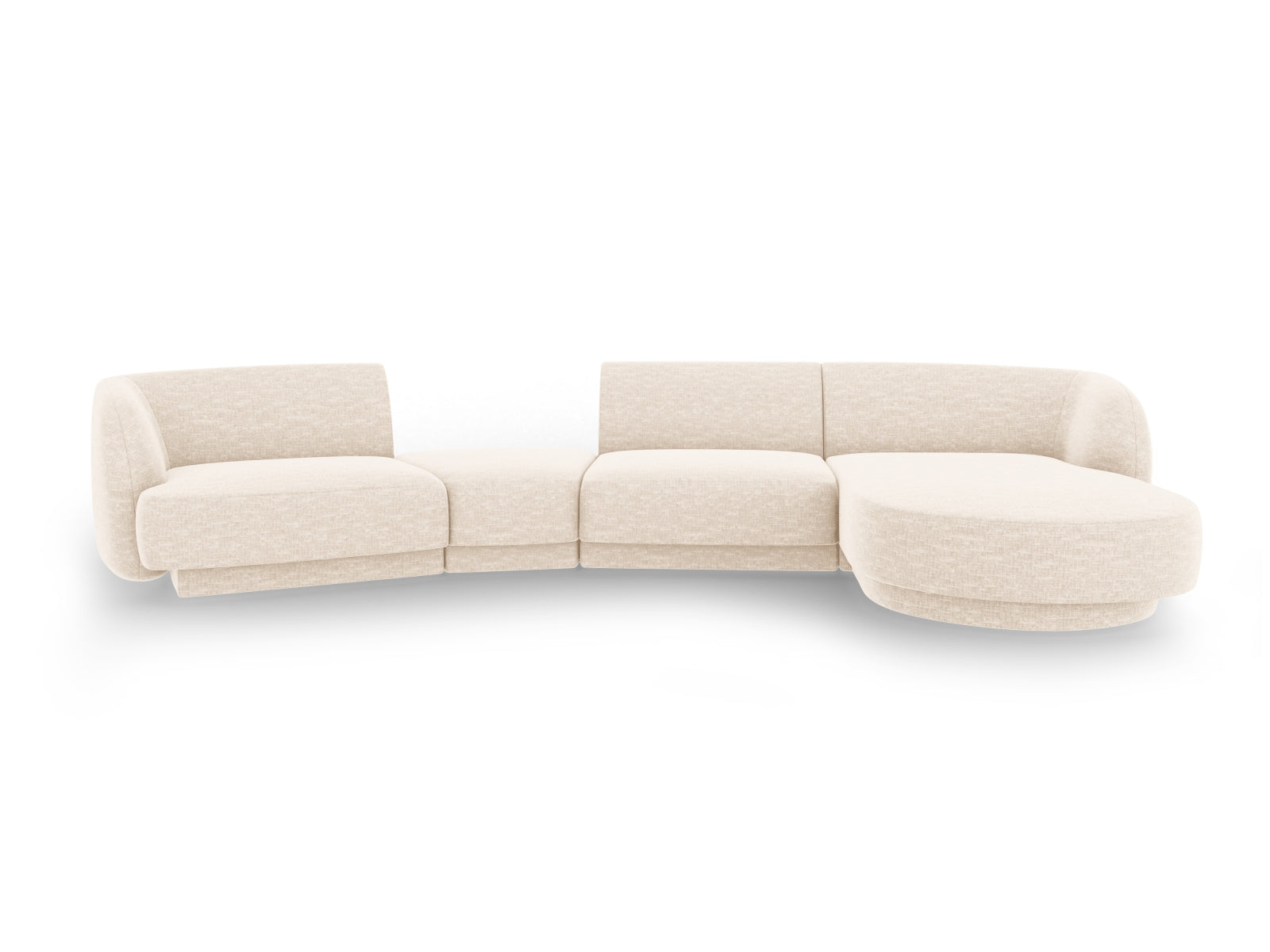 Miley Modulares Sofa rechts 4 Sitzer in Light Beige präsentiert im Onlineshop von KAQTU Design AG. L-Sofa rechts ist von Micadoni