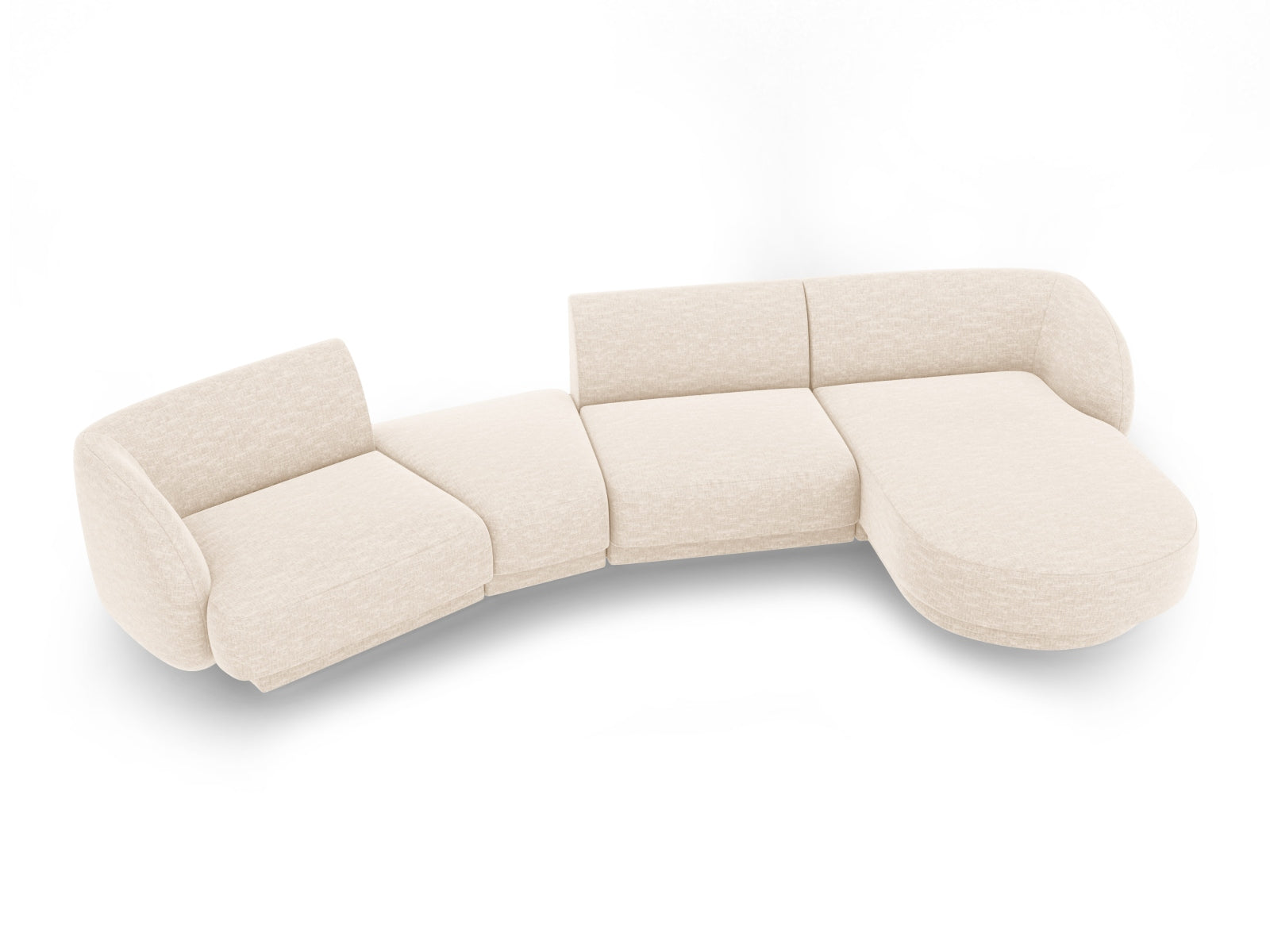 Miley Modulares Sofa rechts 4 Sitzer in Light Beige präsentiert im Onlineshop von KAQTU Design AG. L-Sofa rechts ist von Micadoni