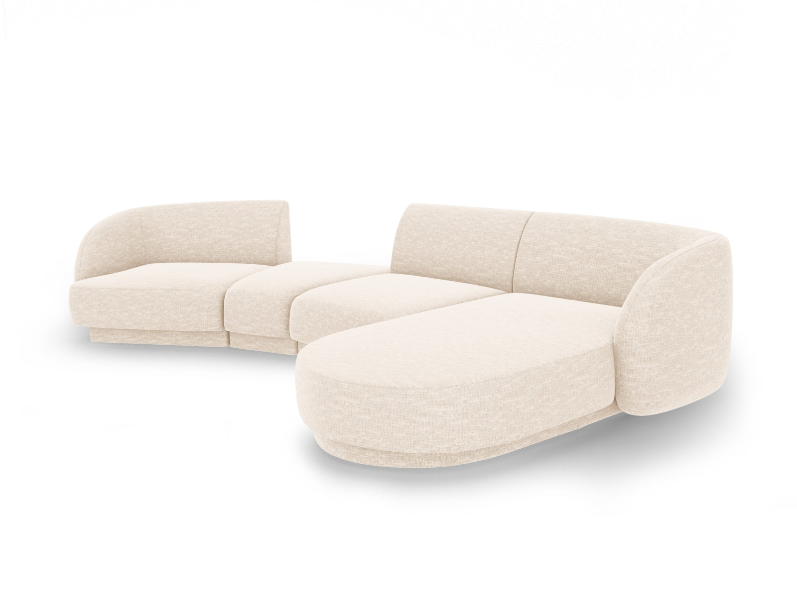 Miley Modulares Sofa rechts 4 Sitzer in Light Beige präsentiert im Onlineshop von KAQTU Design AG. L-Sofa rechts ist von Micadoni