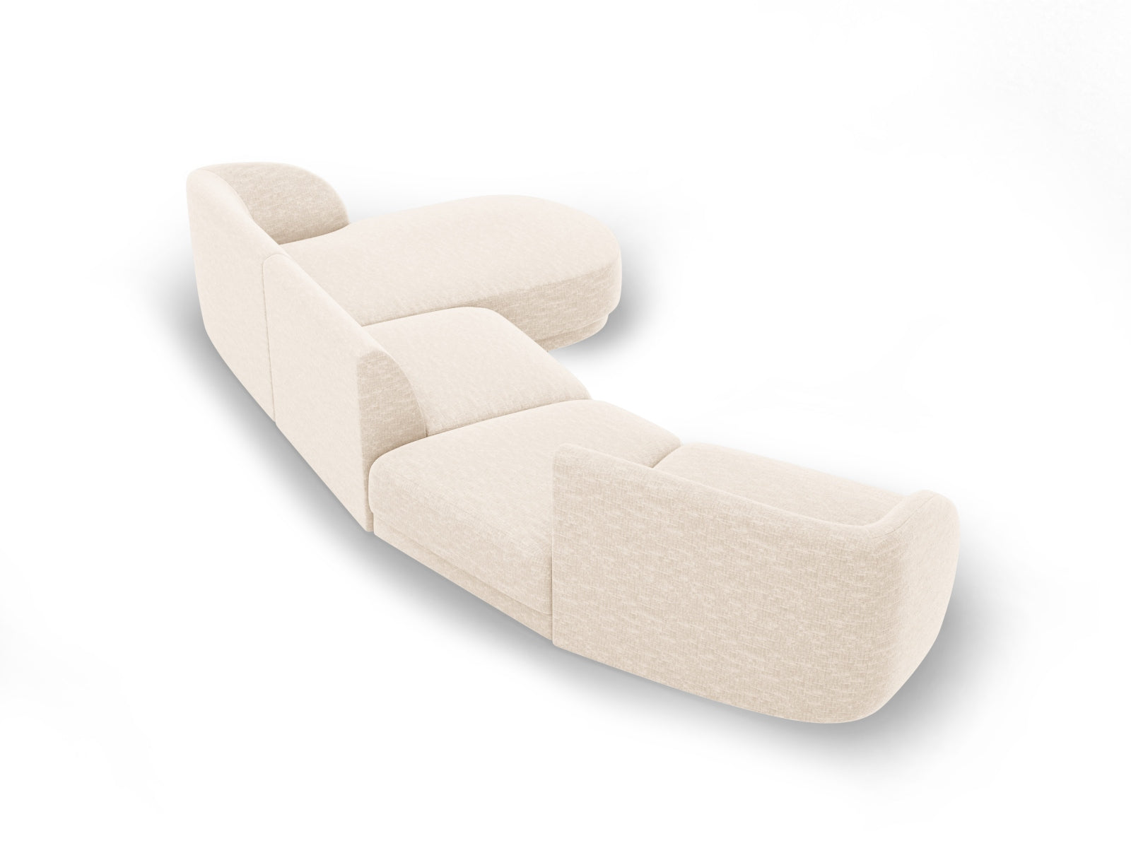 Miley Modulares Sofa rechts 4 Sitzer in Light Beige präsentiert im Onlineshop von KAQTU Design AG. L-Sofa rechts ist von Micadoni