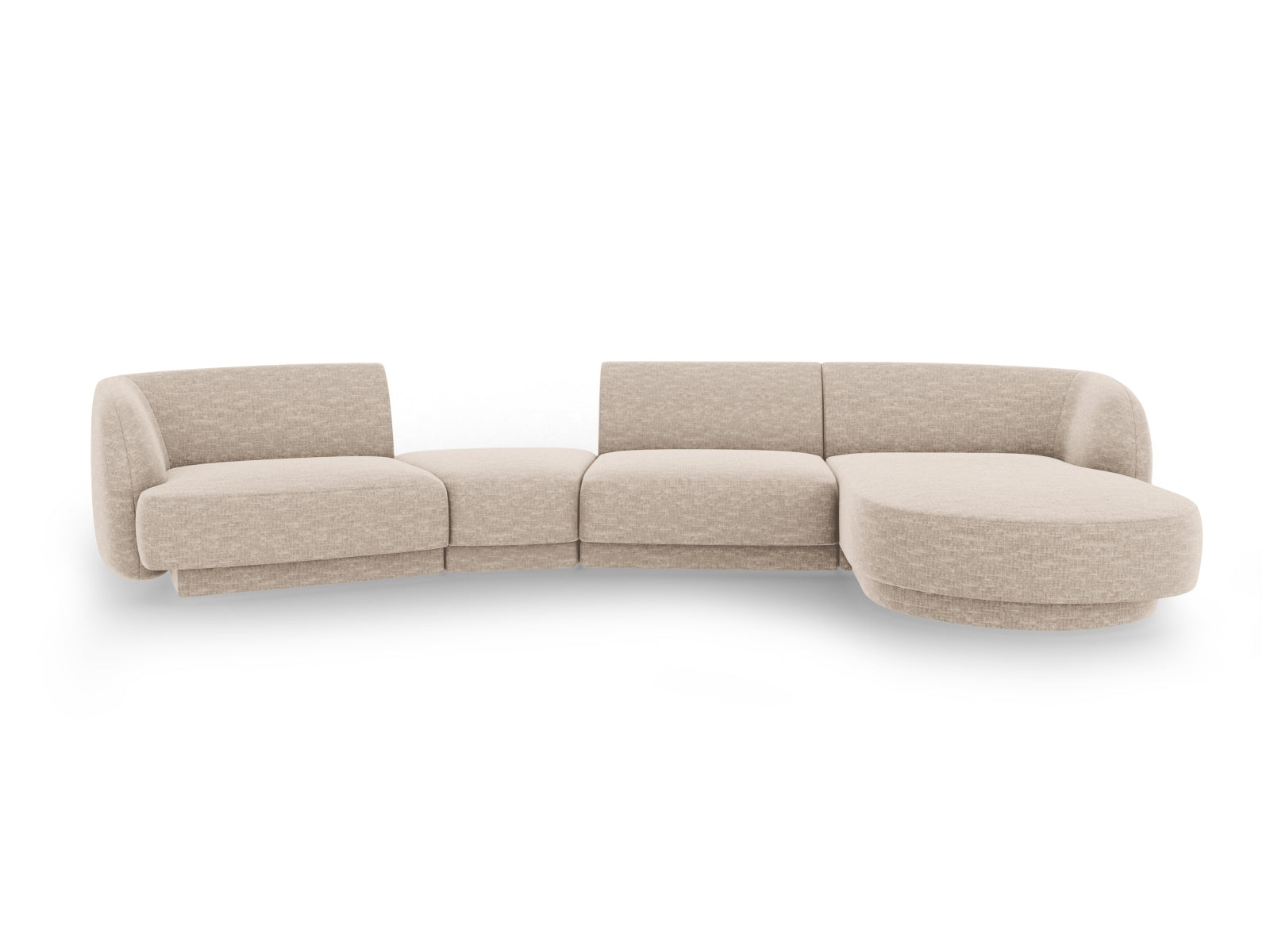 Miley Modulares Sofa rechts 4 Sitzer in Beige präsentiert im Onlineshop von KAQTU Design AG. L-Sofa rechts ist von Micadoni