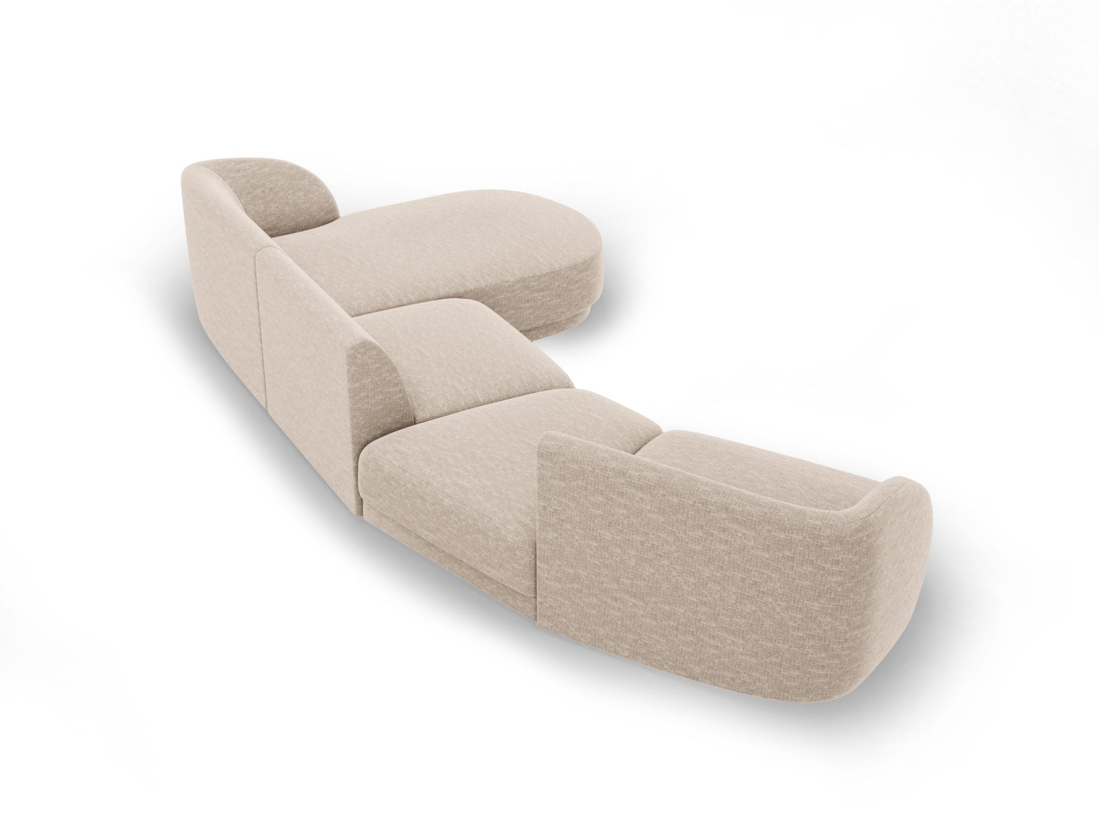 Miley Modulares Sofa rechts 4 Sitzer in Beige präsentiert im Onlineshop von KAQTU Design AG. L-Sofa rechts ist von Micadoni