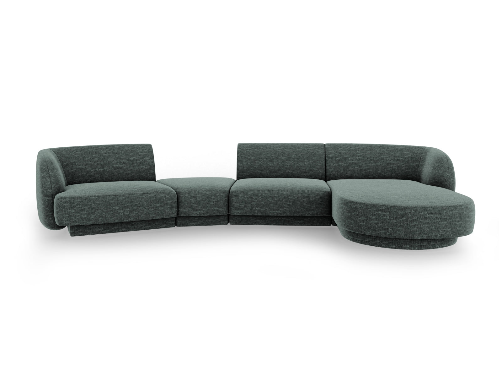 Miley Modulares Sofa rechts 4 Sitzer in Petrol präsentiert im Onlineshop von KAQTU Design AG. L-Sofa rechts ist von Micadoni