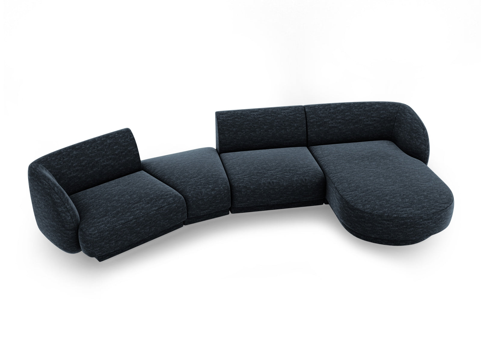 Miley Modulares Sofa rechts 4 Sitzer in Royal Blue präsentiert im Onlineshop von KAQTU Design AG. L-Sofa rechts ist von Micadoni
