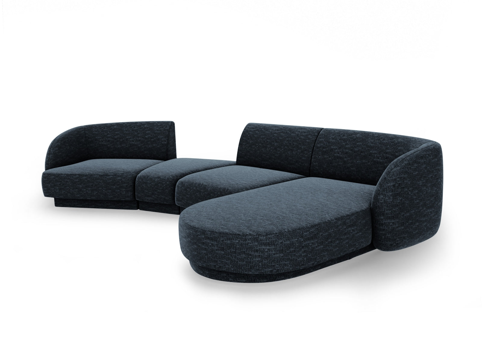 Miley Modulares Sofa rechts 4 Sitzer in Royal Blue präsentiert im Onlineshop von KAQTU Design AG. L-Sofa rechts ist von Micadoni
