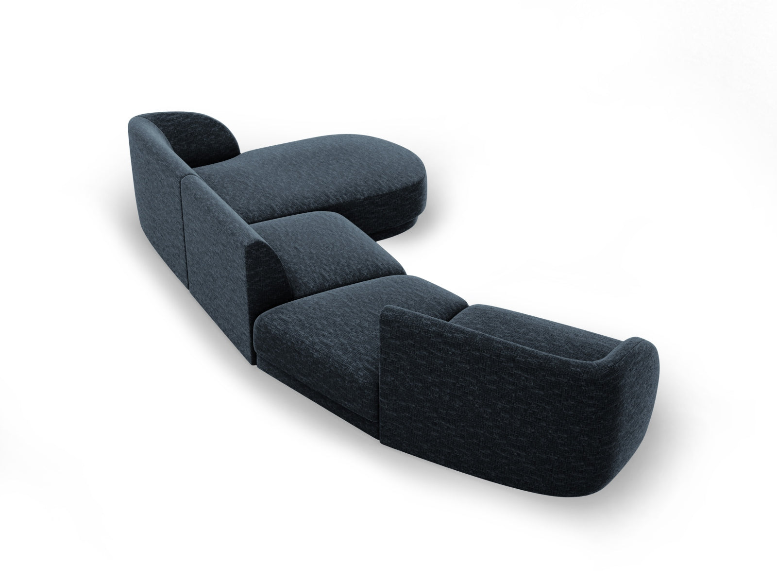 Miley Modulares Sofa rechts 4 Sitzer in Royal Blue präsentiert im Onlineshop von KAQTU Design AG. L-Sofa rechts ist von Micadoni