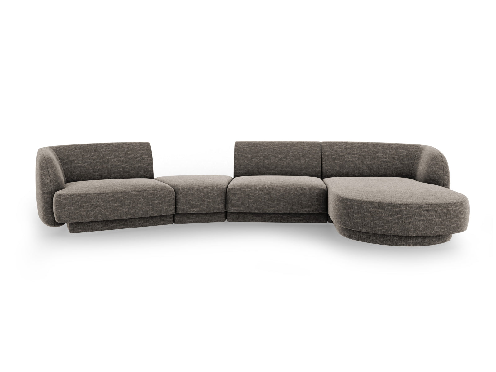 Miley Modulares Sofa rechts 4 Sitzer in Grey präsentiert im Onlineshop von KAQTU Design AG. L-Sofa rechts ist von Micadoni
