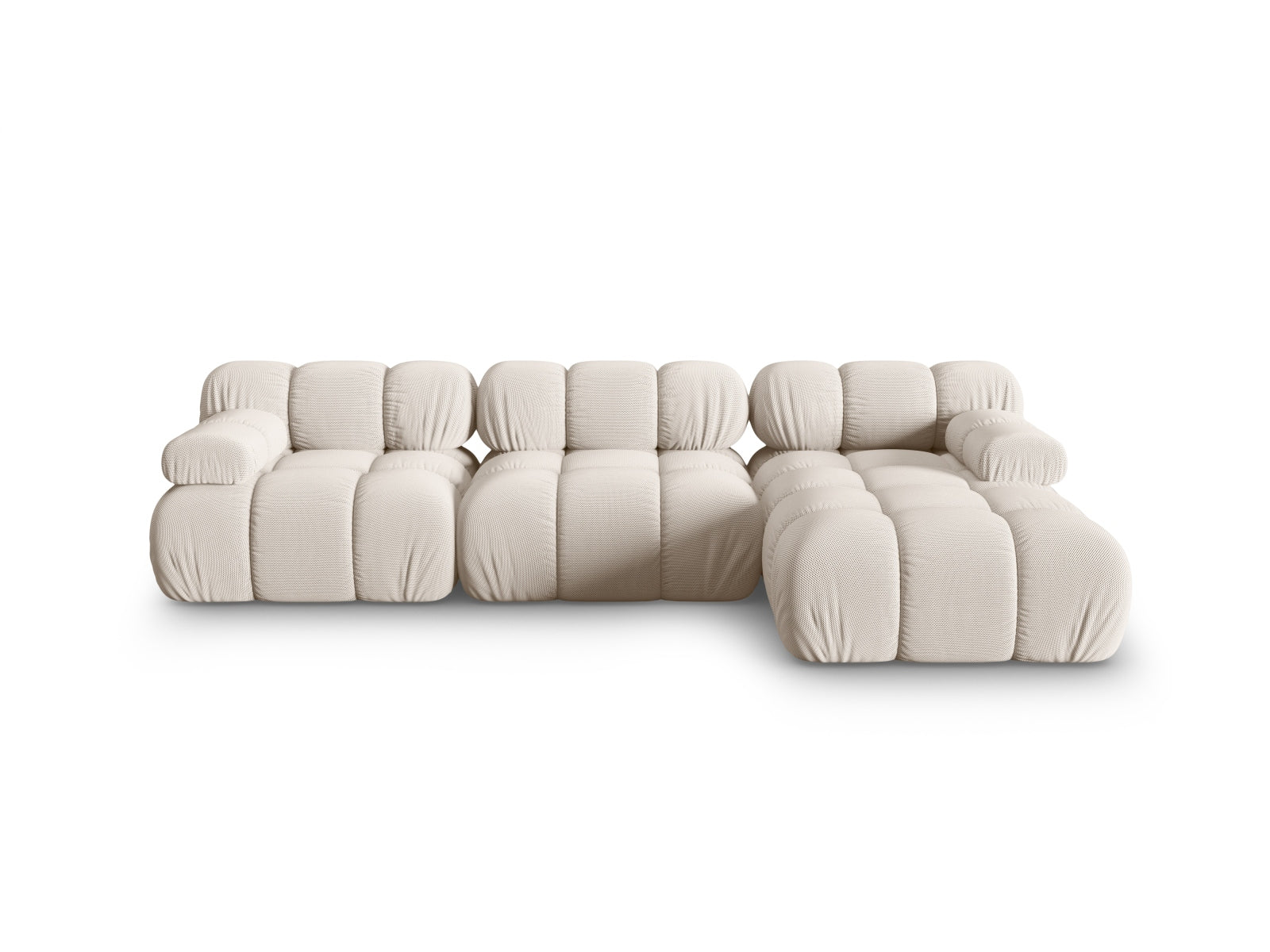 Bellis Modulares Ecksofa rechts 4 Sitzer 155cm in Light Beige-Sonic präsentiert im Onlineshop von KAQTU Design AG. L-Sofa rechts ist von Micadoni