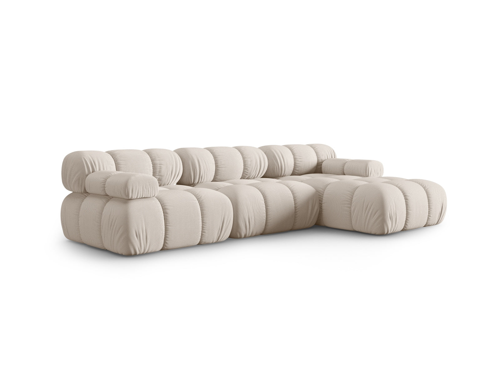 Bellis Modulares Ecksofa rechts 4 Sitzer 155cm in Light Beige präsentiert im Onlineshop von KAQTU Design AG. Ecksofa rechts ist von Micadoni