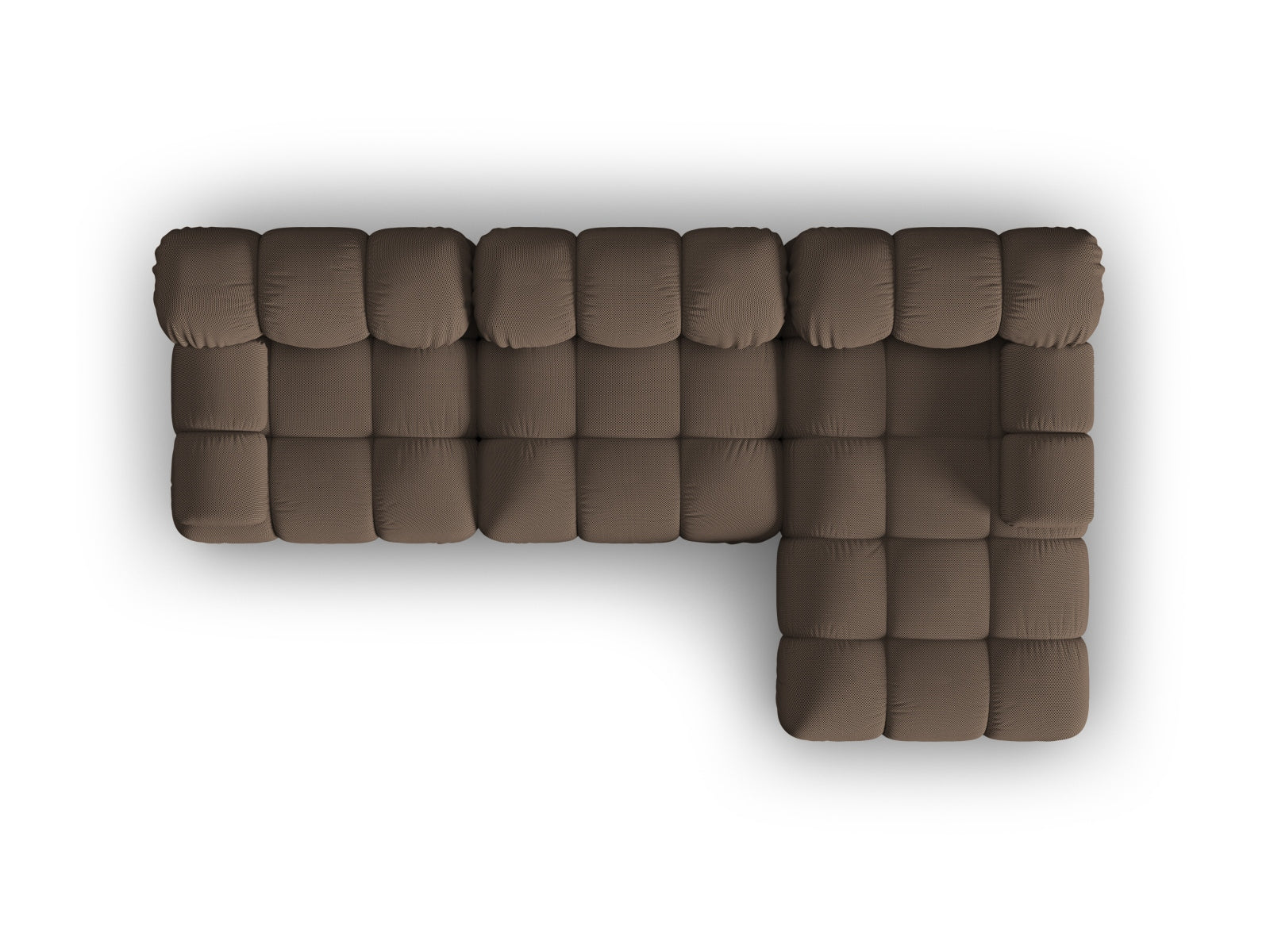 Bellis Modulares Ecksofa rechts 4 Sitzer 155cm in Brown präsentiert im Onlineshop von KAQTU Design AG. Ecksofa rechts ist von Micadoni