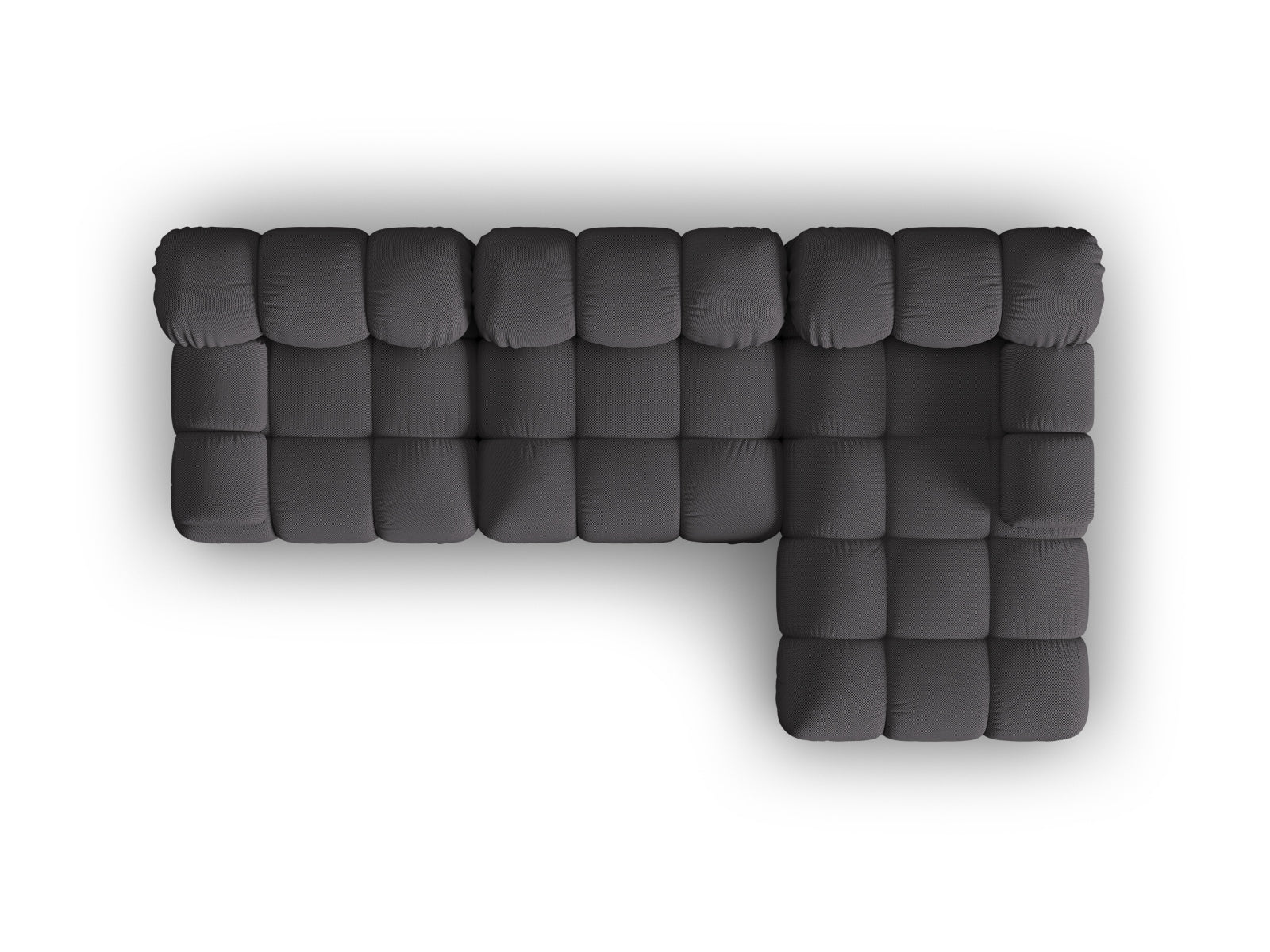 Modulares Ecksofa Bellis in Espresso-Sonic, 4-Sitzer, 155 cm, perfekt für moderne Wohnzimmer und gemütliche Abende.