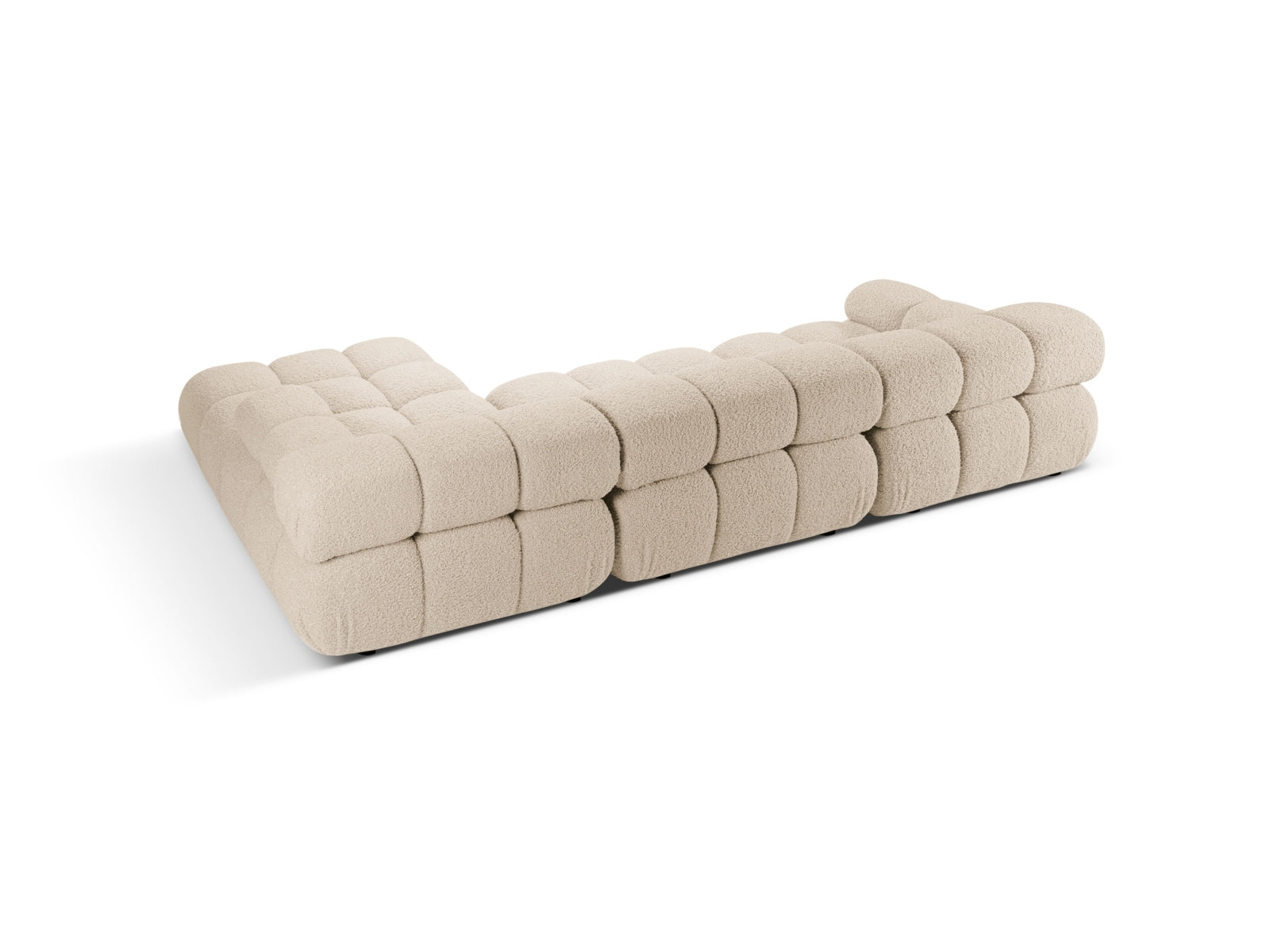 Bellis Boucle modulares Ecksofa rechts 4 Sitzer 155cm in Light Beige präsentiert im Onlineshop von KAQTU Design AG. Ecksofa rechts ist von Micadoni