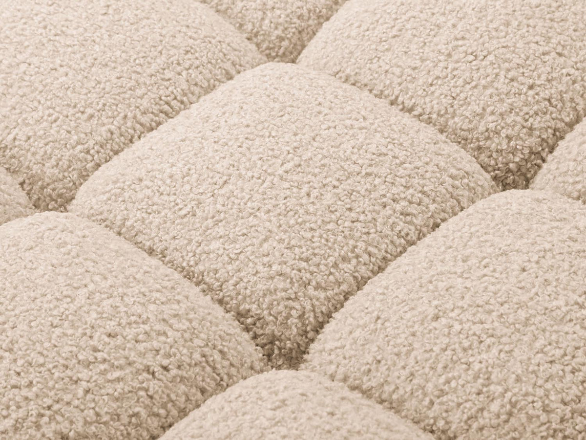 Bellis Boucle modulares Ecksofa rechts 4 Sitzer 155cm in Sand-Rolf präsentiert im Onlineshop von KAQTU Design AG. L-Sofa rechts ist von Micadoni