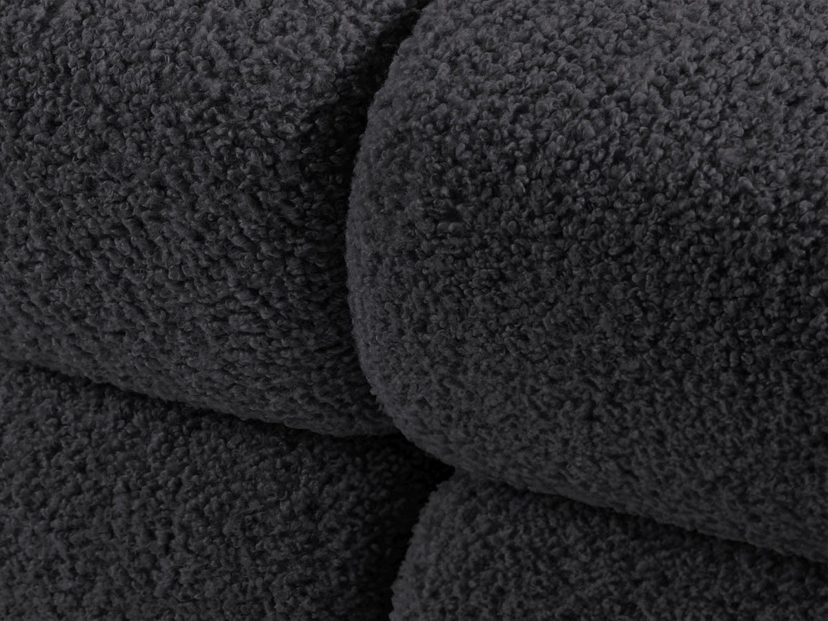 Bellis Boucle modulares Ecksofa rechts 4 Sitzer 155cm in Graphite-Rolf präsentiert im Onlineshop von KAQTU Design AG. L-Sofa rechts ist von Micadoni
