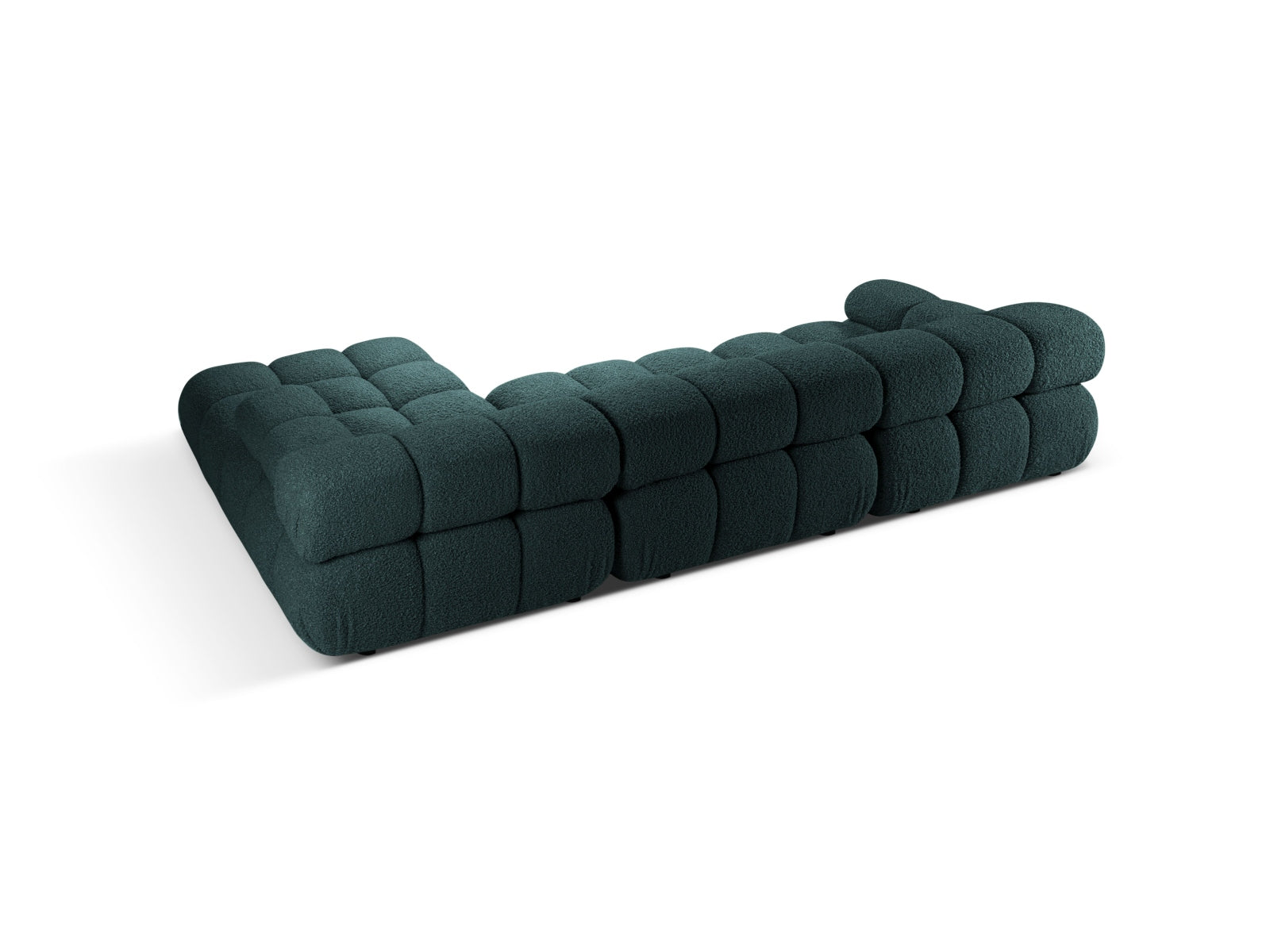 Bellis Boucle modulares Ecksofa rechts 4 Sitzer 155cm in Petrol präsentiert im Onlineshop von KAQTU Design AG. Ecksofa rechts ist von Micadoni