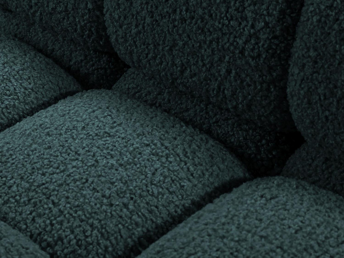 Bellis Boucle modulares Ecksofa rechts 4 Sitzer 155cm in Petrol-Rolf präsentiert im Onlineshop von KAQTU Design AG. L-Sofa rechts ist von Micadoni