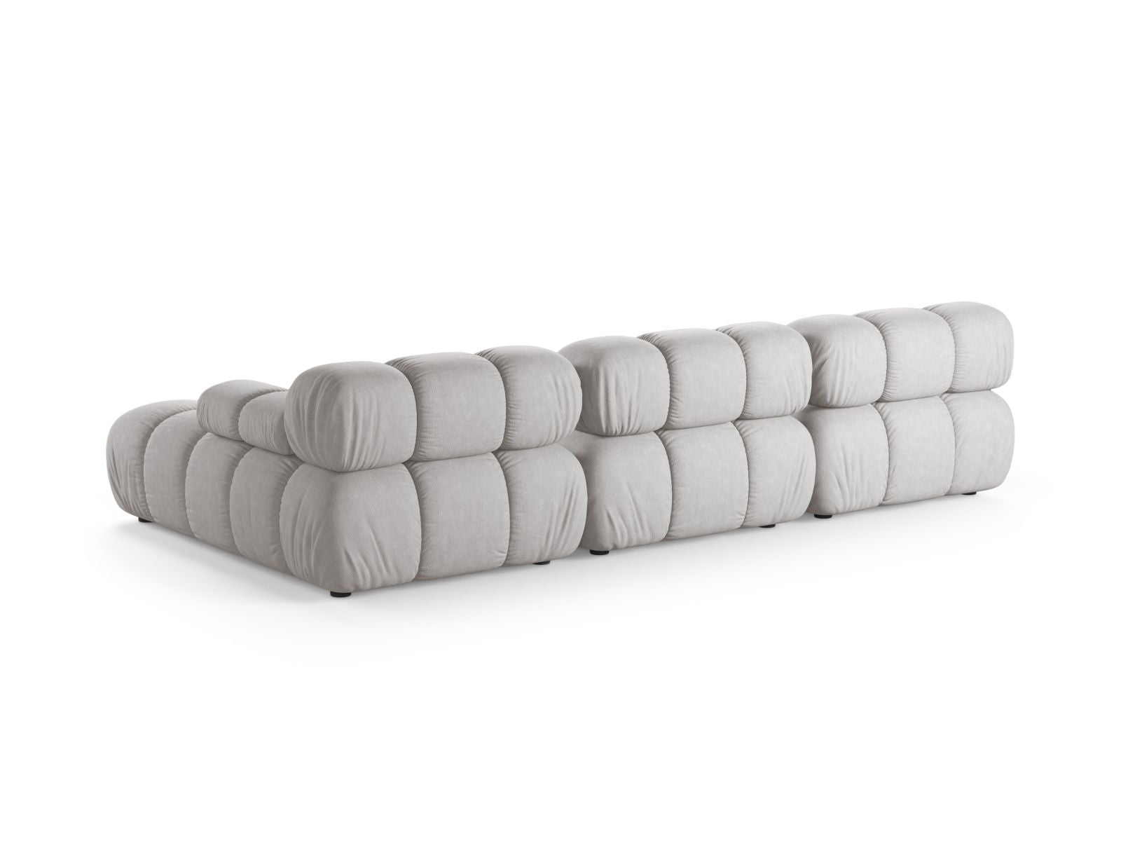 Elegantes 4-Sitzer Ecksofa Bellis in dezentem Grau, ideal für moderne Wohnräume, erhältlich bei Micadoni.