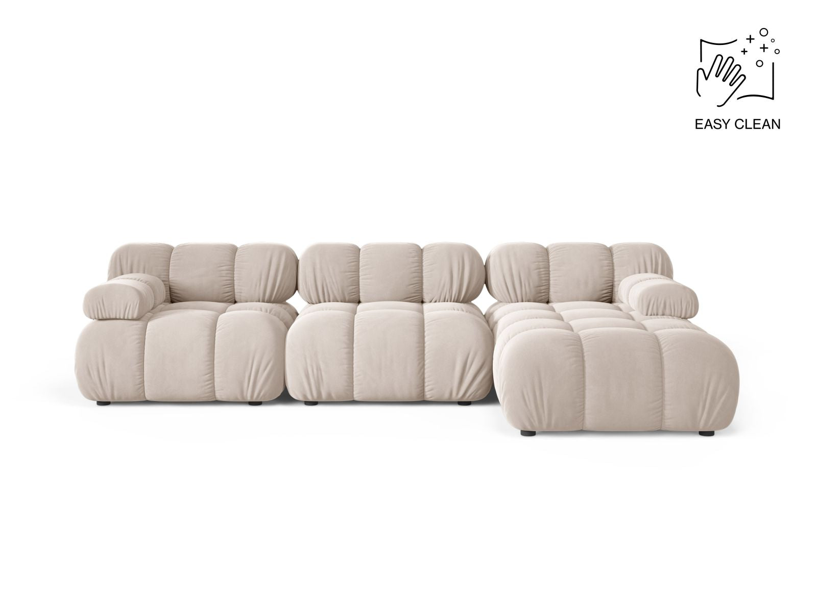 4-Sitzer Modular Ecksofa rechts Bellis in Light Beige-Venus präsentiert im Onlineshop von KAQTU Design AG. Ecksofa rechts ist von Micadoni