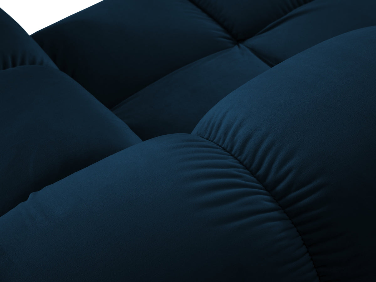 Bellis Velour modulares Ecksofa rechts 4 Sitzer 155cm in Royal Blue-Bluvel präsentiert im Onlineshop von KAQTU Design AG. L-Sofa rechts ist von Micadoni