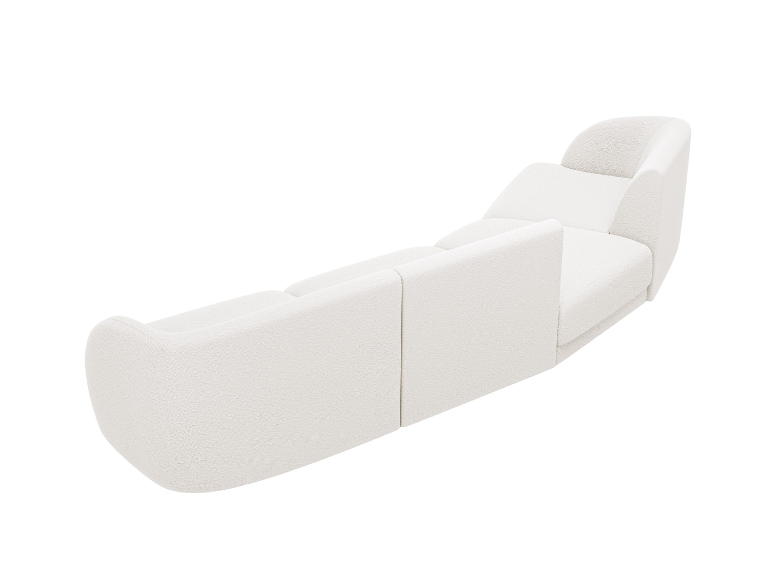 Miley Modulares Sofa links 4 Sitzer in White präsentiert im Onlineshop von KAQTU Design AG. L-Sofa links ist von Micadoni