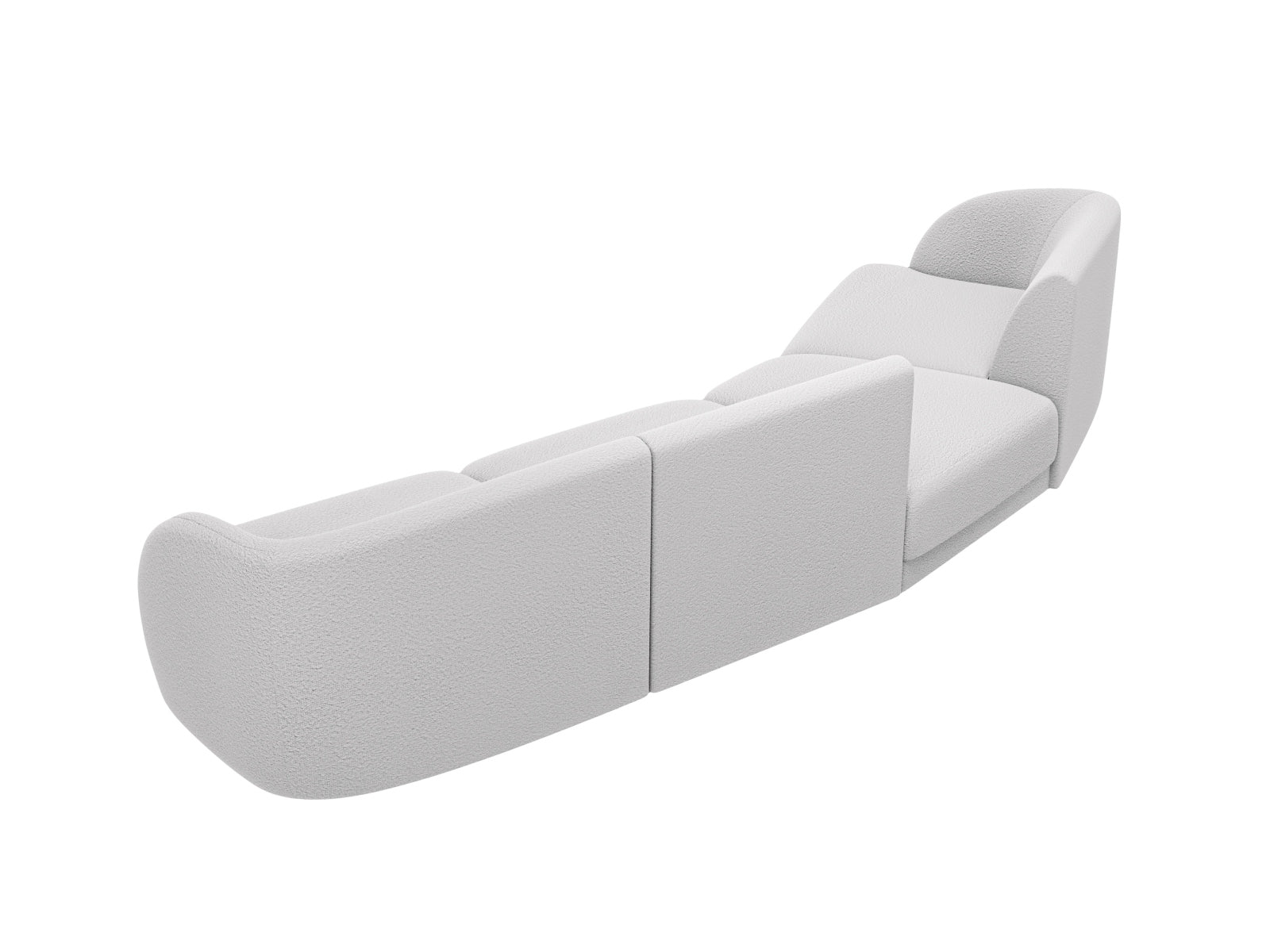 Miley Modulares Sofa links 4 Sitzer in Light Grey präsentiert im Onlineshop von KAQTU Design AG. L-Sofa links ist von Micadoni