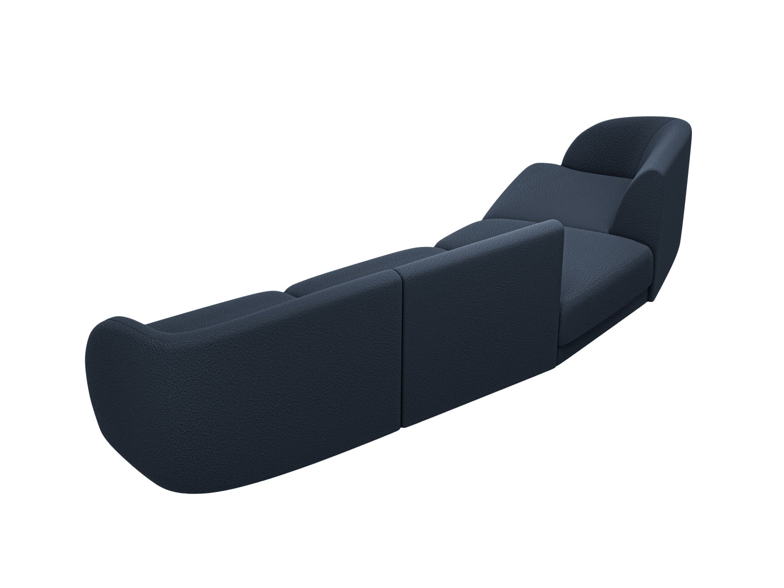 Miley Modulares Sofa links 4 Sitzer in Dark Blue präsentiert im Onlineshop von KAQTU Design AG. L-Sofa links ist von Micadoni
