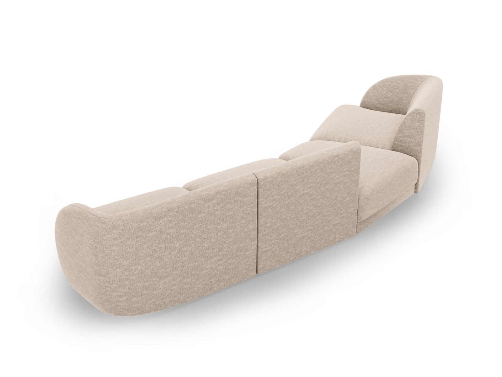 Miley Modulares Sofa links 4 Sitzer in Beige präsentiert im Onlineshop von KAQTU Design AG. L-Sofa links ist von Micadoni