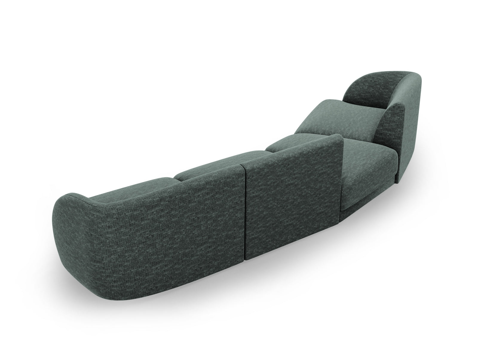 Miley Modulares Sofa links 4 Sitzer in Petrol präsentiert im Onlineshop von KAQTU Design AG. L-Sofa links ist von Micadoni