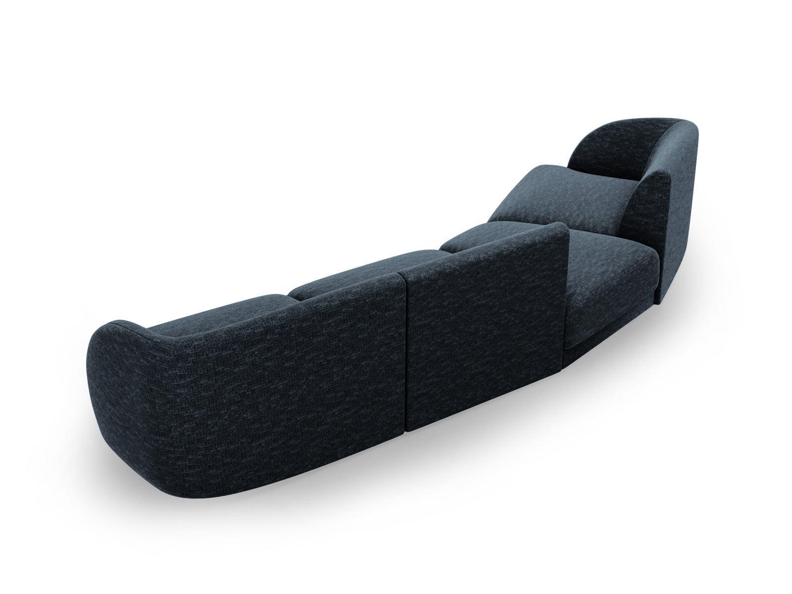 Miley Modulares Sofa links 4 Sitzer in Royal Blue präsentiert im Onlineshop von KAQTU Design AG. L-Sofa links ist von Micadoni