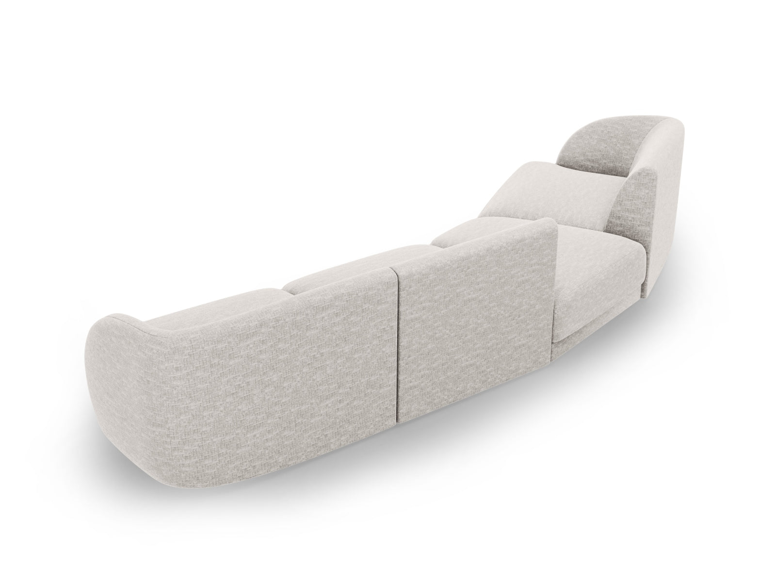 Miley Modulares Sofa links 4 Sitzer in Light Grey präsentiert im Onlineshop von KAQTU Design AG. L-Sofa links ist von Micadoni