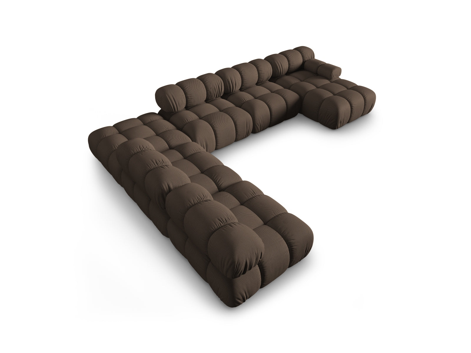 Bellis Modulares Panoramic Ecksofa links 7 Sitzer 282cm in Brown präsentiert im Onlineshop von KAQTU Design AG. Ecksofa links ist von Micadoni