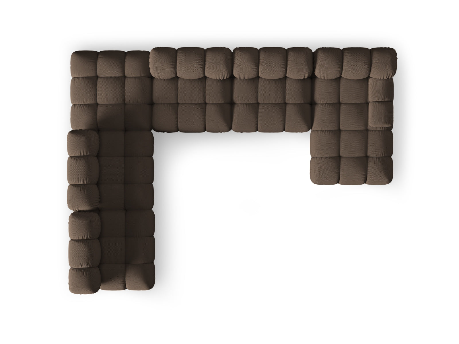 Bellis Modulares Panoramic Ecksofa links 7 Sitzer 282cm in Brown präsentiert im Onlineshop von KAQTU Design AG. Ecksofa links ist von Micadoni