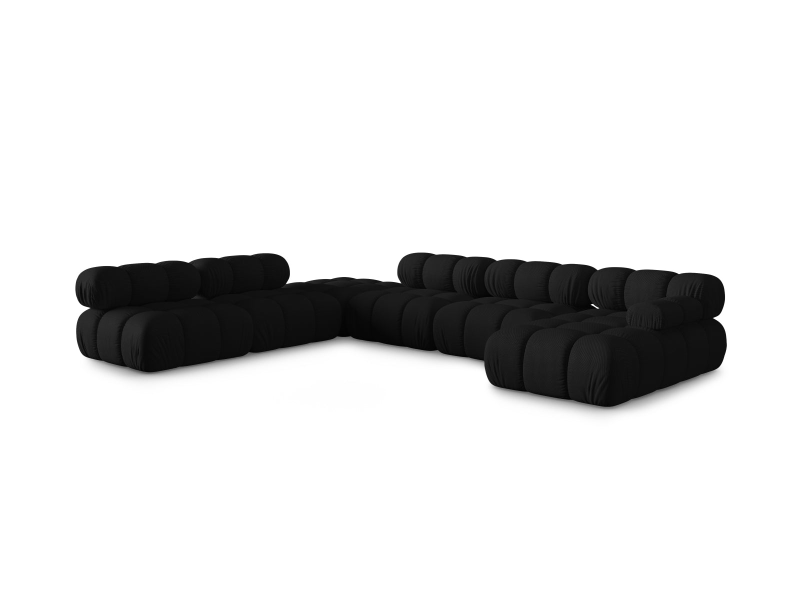 Bellis Modulares Panoramic Ecksofa links 7 Sitzer 282cm in Black präsentiert im Onlineshop von KAQTU Design AG. Ecksofa links ist von Micadoni