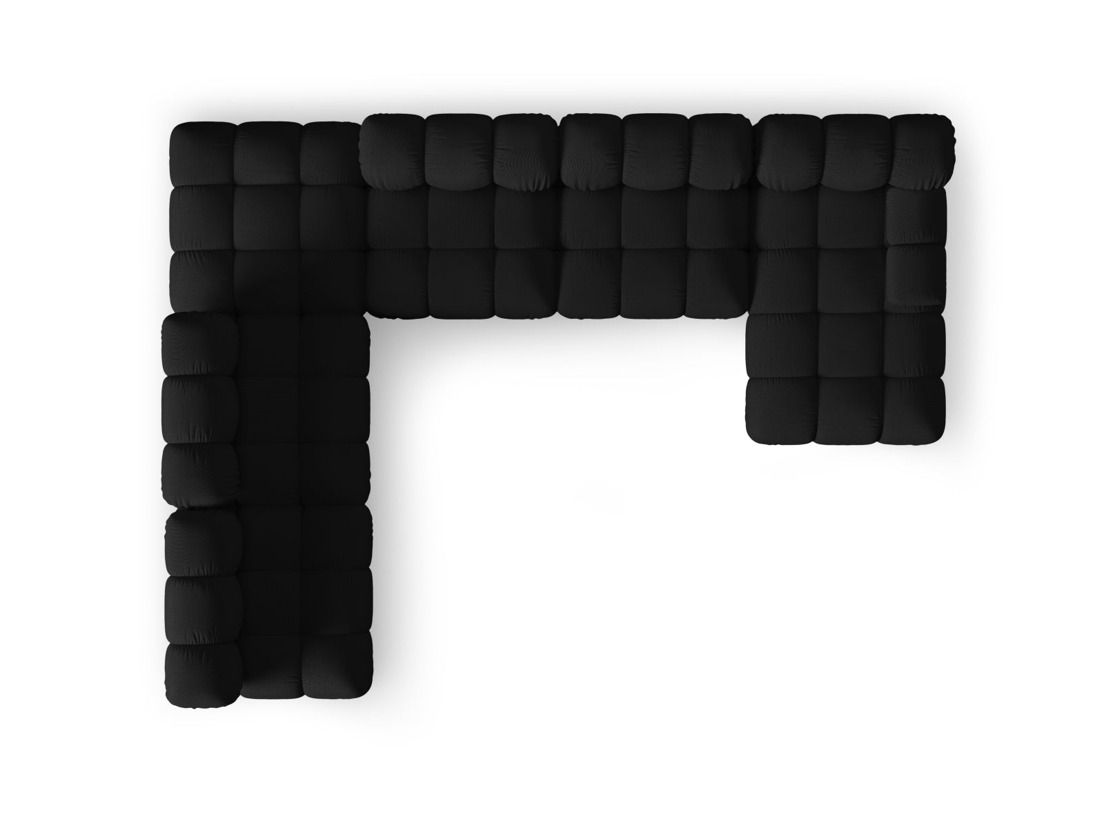 Bellis Modulares Panoramic Ecksofa links 7 Sitzer 282cm in Black präsentiert im Onlineshop von KAQTU Design AG. Ecksofa links ist von Micadoni