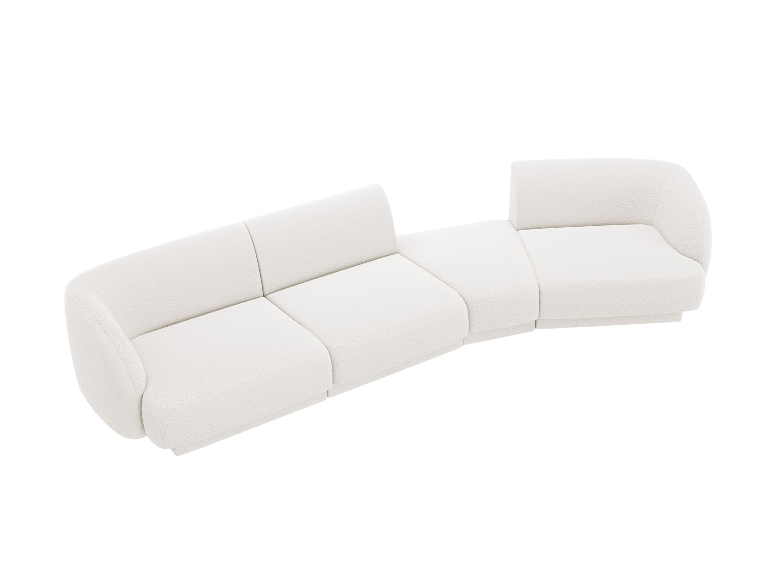 Miley Modulares Sofa rechts 4 Sitzer in White präsentiert im Onlineshop von KAQTU Design AG. L-Sofa rechts ist von Micadoni
