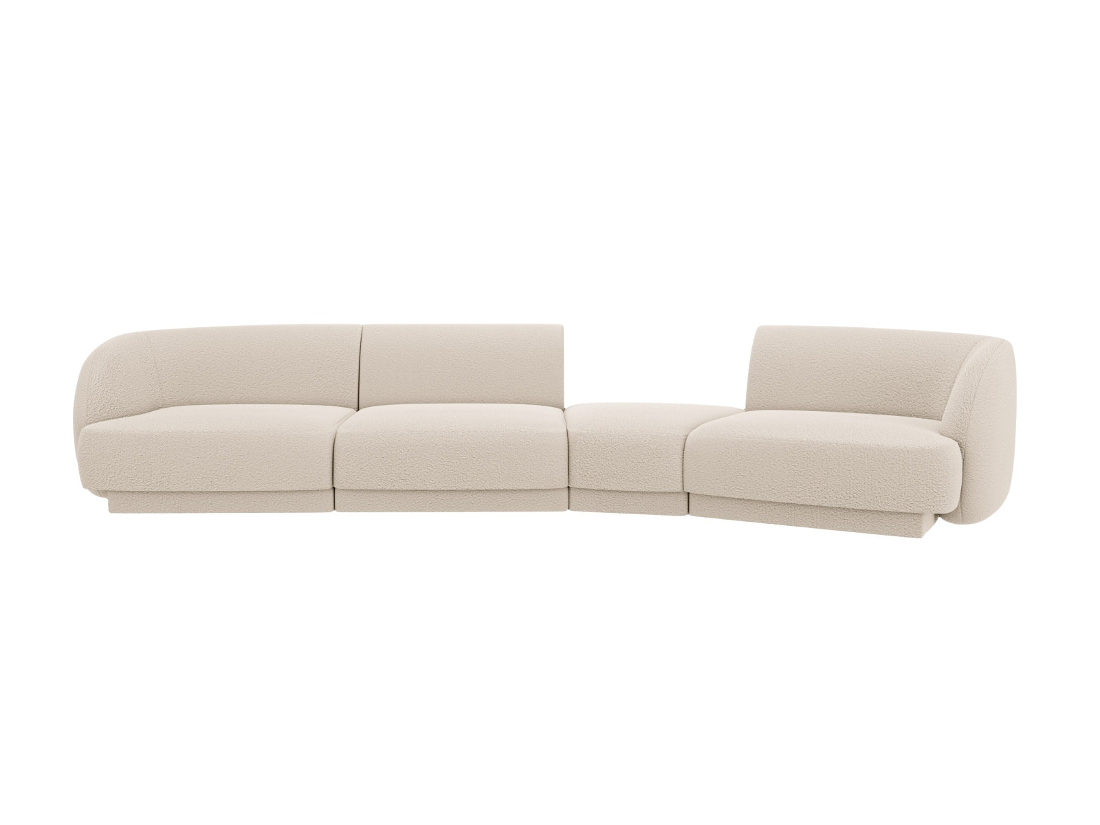 Miley Modulares Sofa rechts 4 Sitzer in Beige präsentiert im Onlineshop von KAQTU Design AG. L-Sofa rechts ist von Micadoni