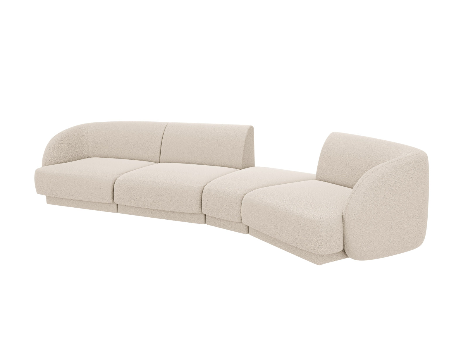 Miley Modulares Sofa rechts 4 Sitzer in Beige präsentiert im Onlineshop von KAQTU Design AG. L-Sofa rechts ist von Micadoni