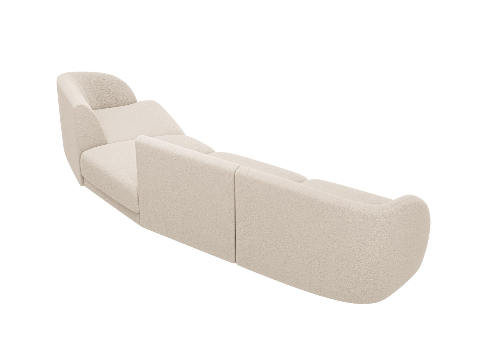 Miley Modulares Sofa rechts 4 Sitzer in Beige präsentiert im Onlineshop von KAQTU Design AG. L-Sofa rechts ist von Micadoni
