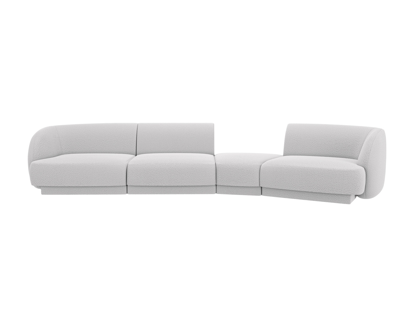 Miley Modulares Sofa rechts 4 Sitzer in Light Grey präsentiert im Onlineshop von KAQTU Design AG. L-Sofa rechts ist von Micadoni